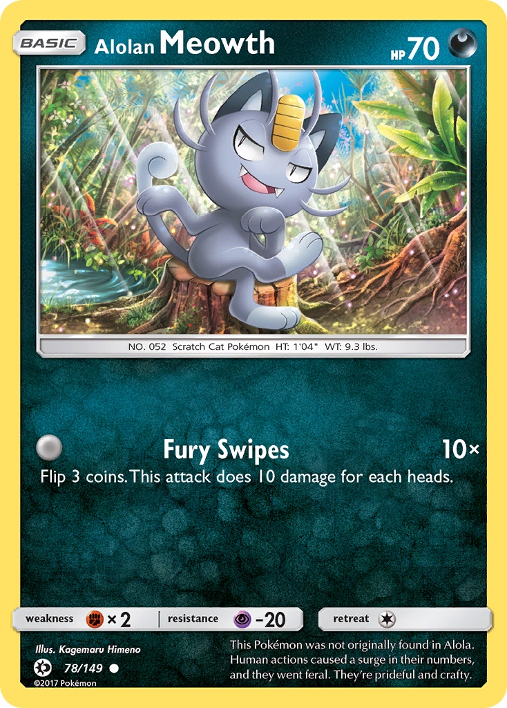 Alolan Meowth - 78/149 - Sun & Moon SM1 - Common