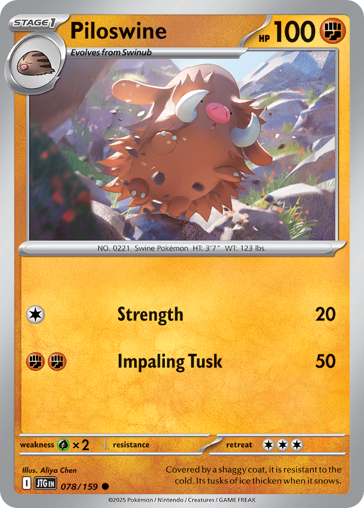 Piloswine - 78/159 - Journey Together SV9 - Common