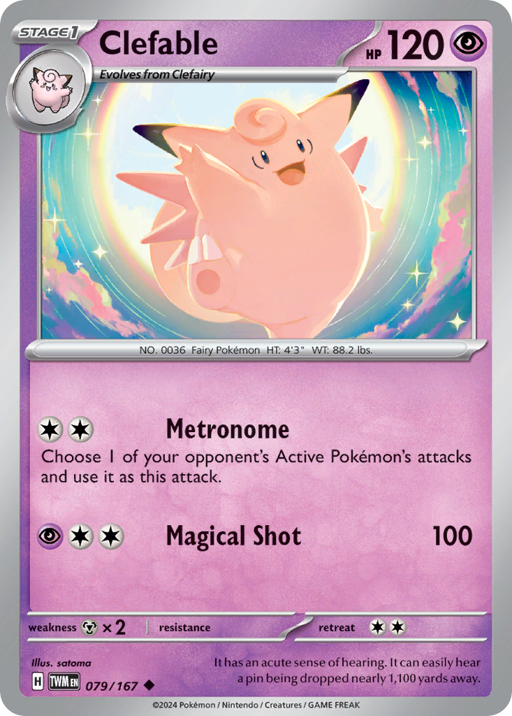Clefable - 79/167 - Twilight Masquerade SV6 - Uncommon