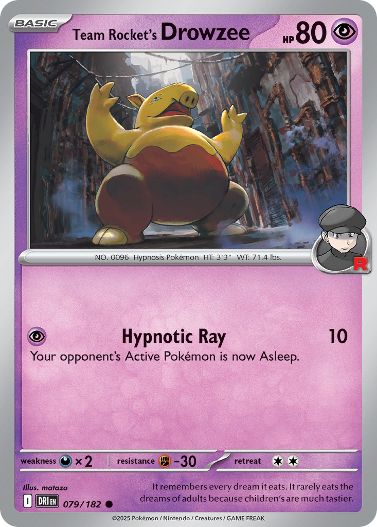 Team Rocket's Drowzee - 79/182 - Destined Rivals SV10 - Common