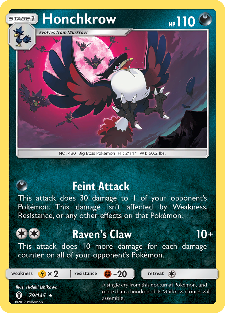 Honchkrow - 79/145 - Guardians Rising SM2 - Rare
