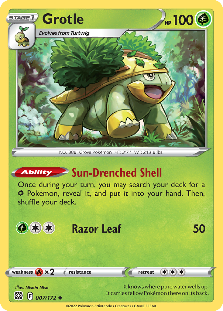 Grotle - 7/172 - Brilliant Stars SWSH9 - Uncommon