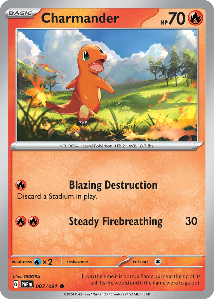 Carta Pokémon Charmander de Paldean Fates #7