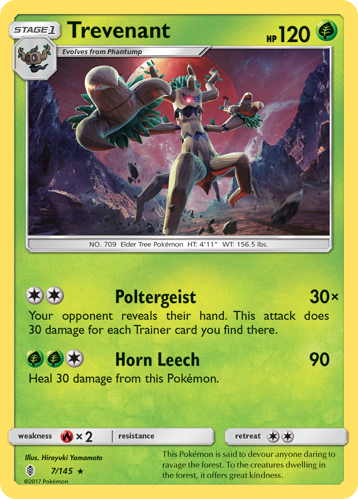 Trevenant - 7/145 - Guardians Rising SM2 - Rare