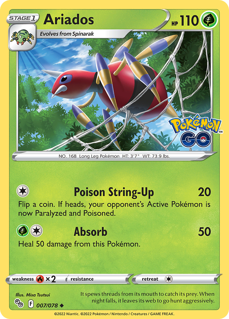 Ariados - 7/78 - Pokémon GO PGO - Uncommon