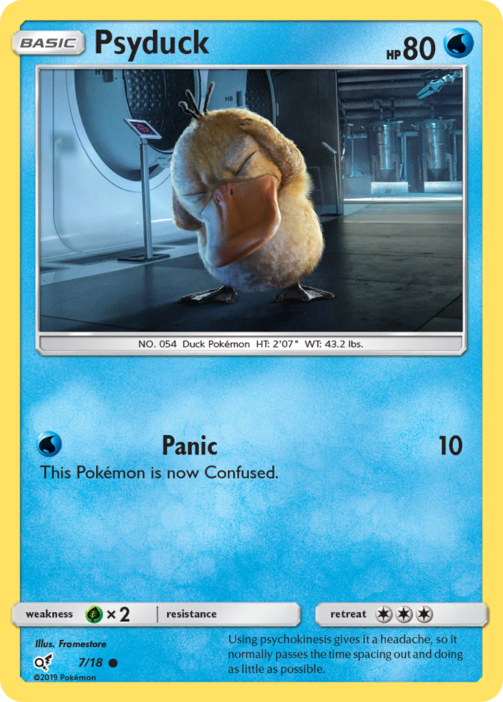 Psyduck - 7/18 - Detective Pikachu DET1 - Common