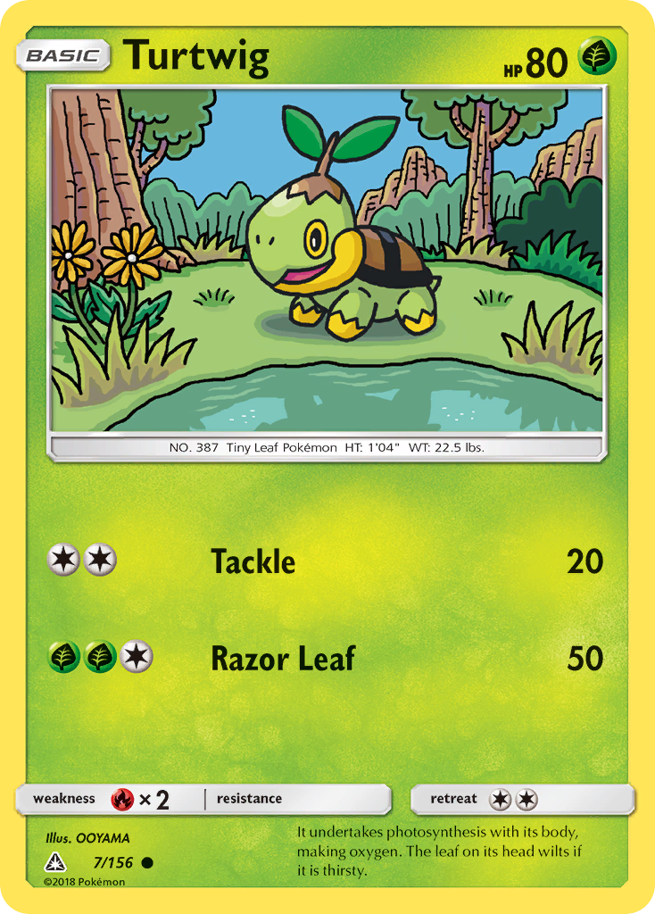 Turtwig - 7/156 - Ultra Prism SM5 - Common