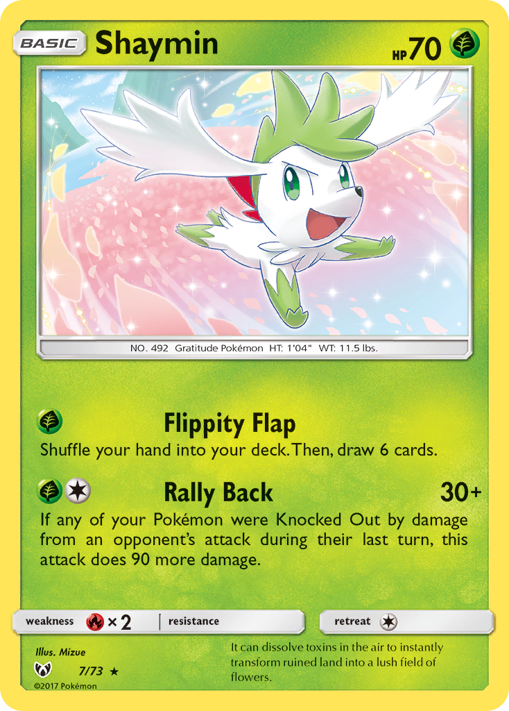 Shaymin - 7/73 - Shining Legends SM35 - Rare Holo