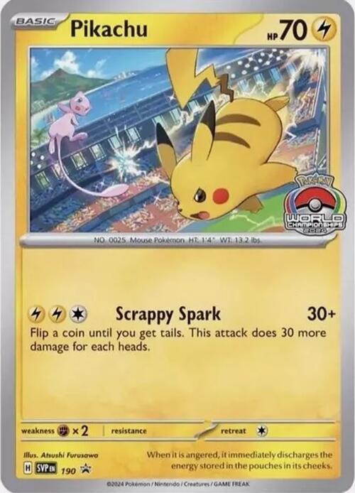 Pikachu - 190/215 - ESPAÑOL Scarlet & Violet Black Star Promos SVP - Promo