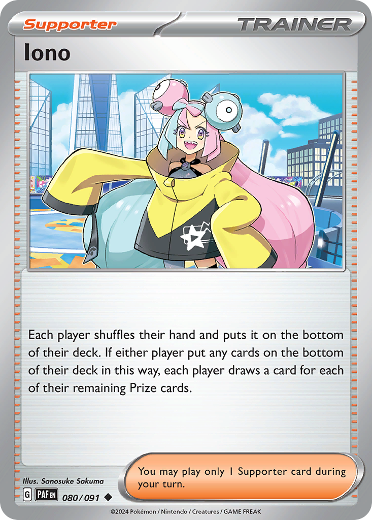 Carta Pokémon Iono de Paldean Fates #80