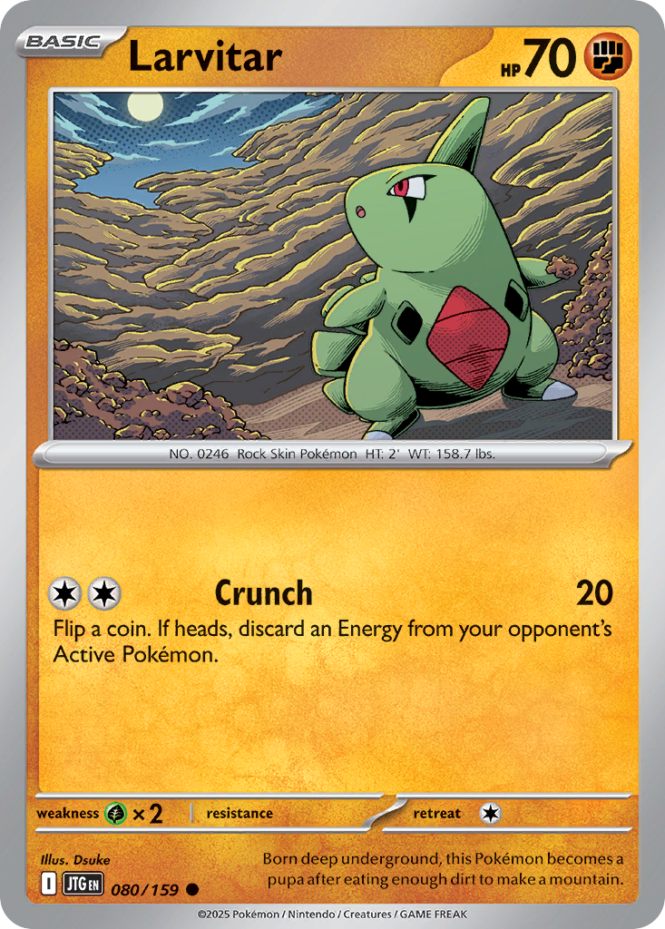 Larvitar - 80/159 - Journey Together SV9 - Common