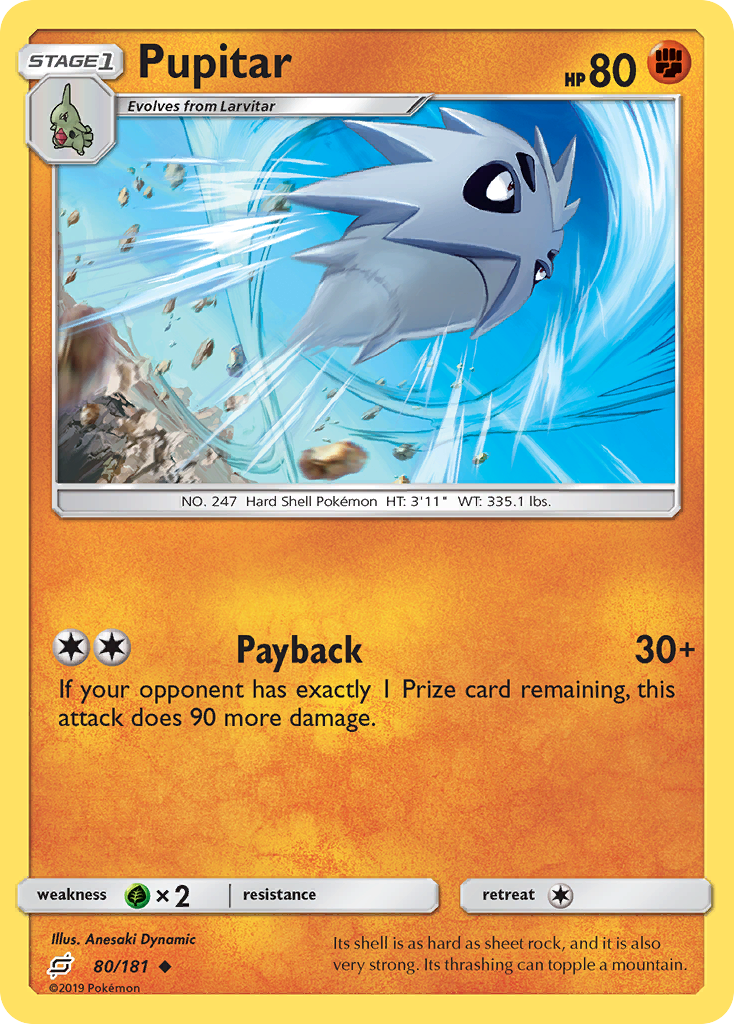 Pupitar - 80/181 - Team Up SM9 - Uncommon