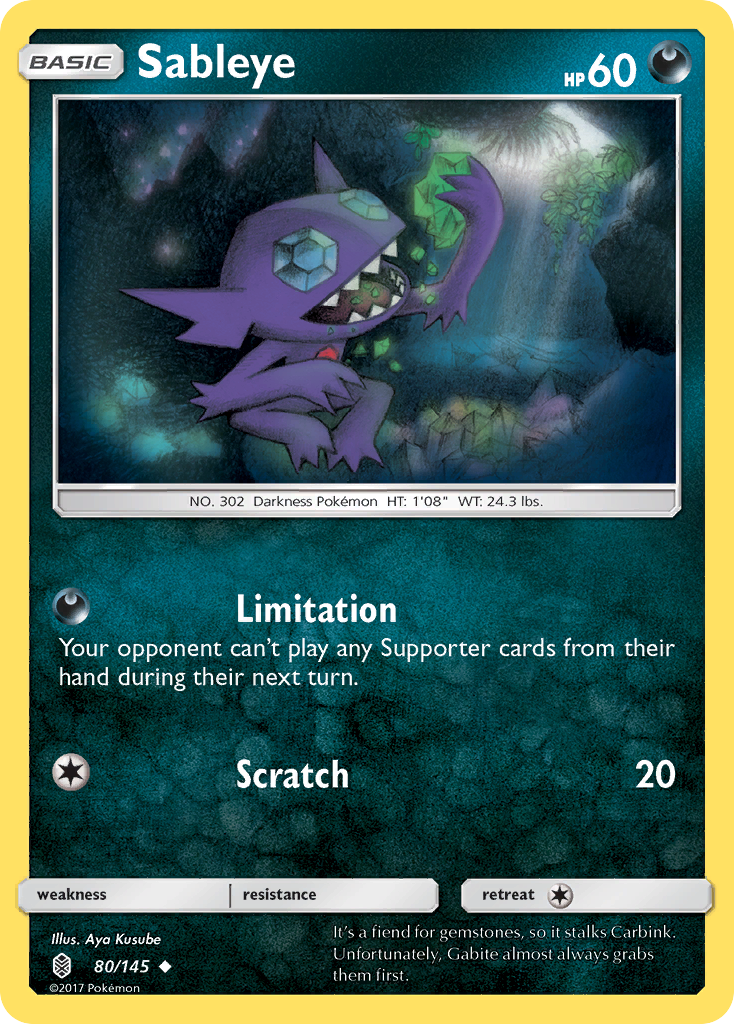 Sableye - 80/145 - Guardians Rising SM2 - Uncommon