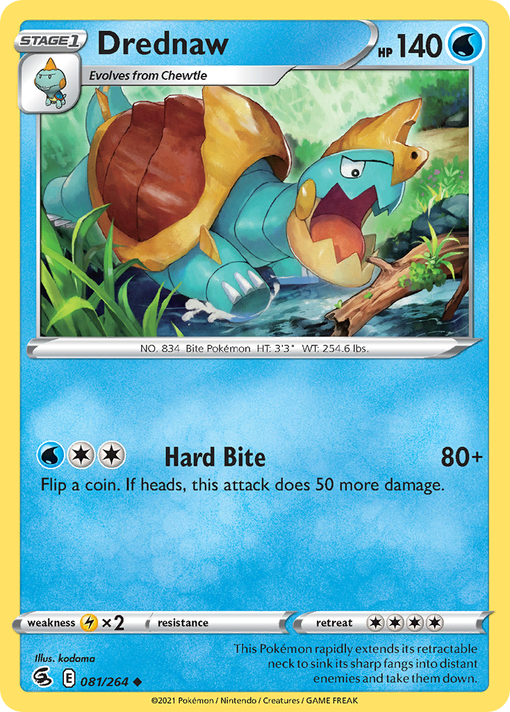 Drednaw - 81/264 - Fusion Strike SWSH8 - Uncommon