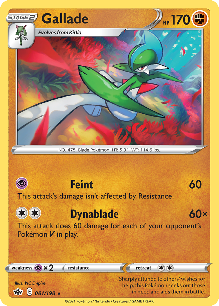 Gallade - 81/198 - Chilling Reign SWSH6 - Rare