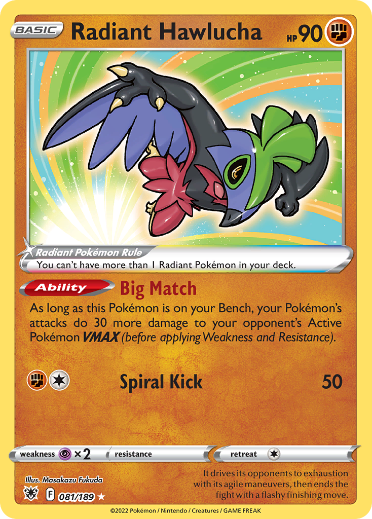 Radiant Hawlucha - 81/189 - Astral Radiance SWSH10 - Radiant Rare
