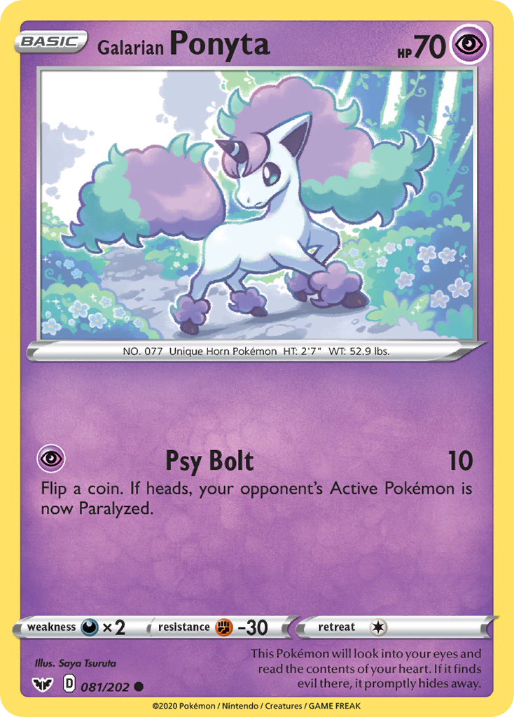 Galarian Ponyta - 81/202 - Sword & Shield SWSH1 - Common