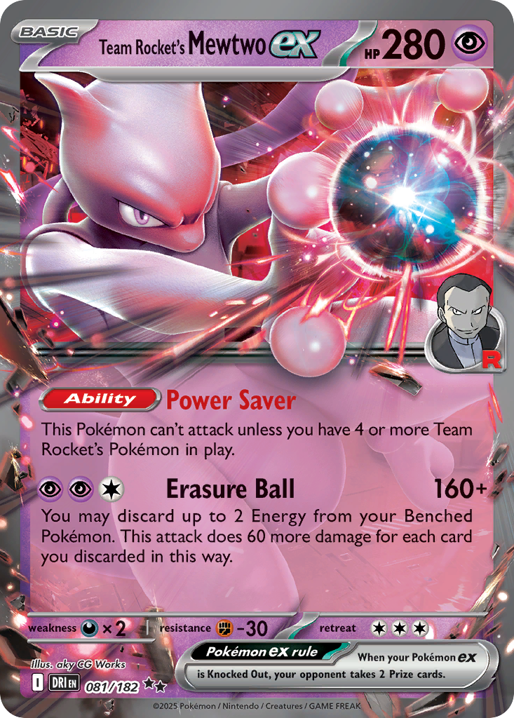 Team Rocket's Mewtwo ex - 81/182 - Destined Rivals SV10 - Double Rare
