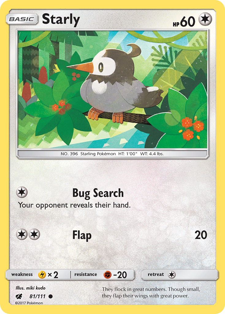 Starly - 81/111 - Crimson Invasion SM4 - Common