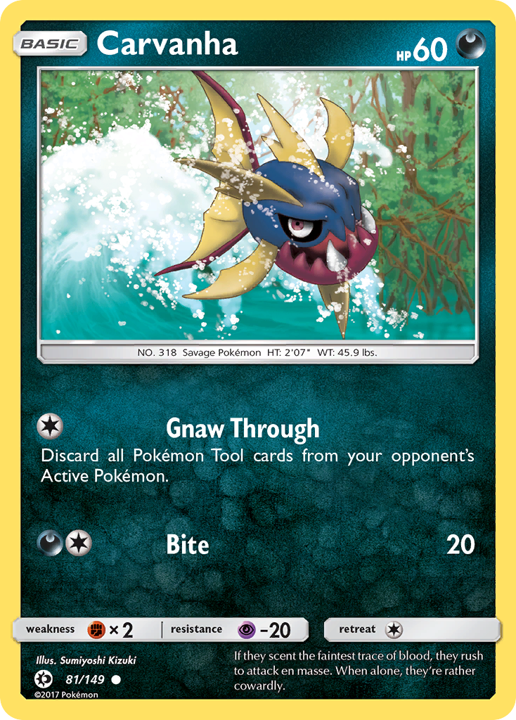 Carvanha - 81/149 - Sun & Moon SM1 - Common