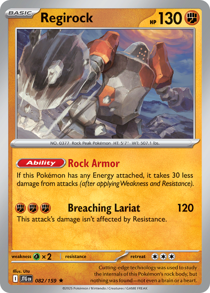 Regirock - 82/159 - Journey Together SV9 - Rare