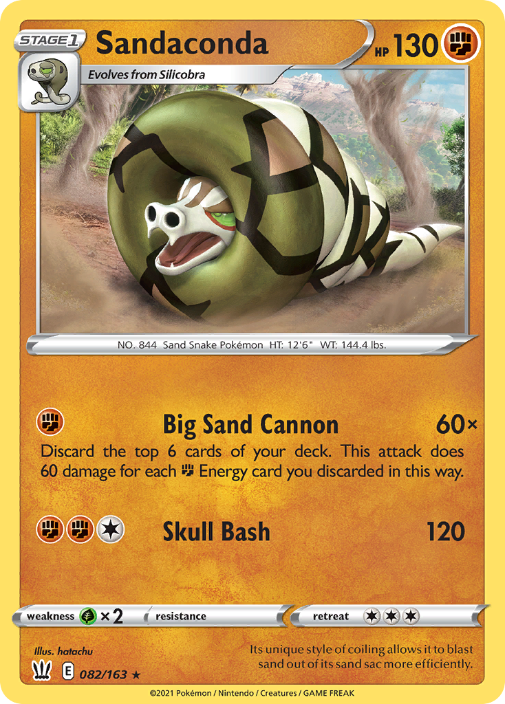 Sandaconda - 82/163 - Battle Styles SWSH5 - Rare Holo