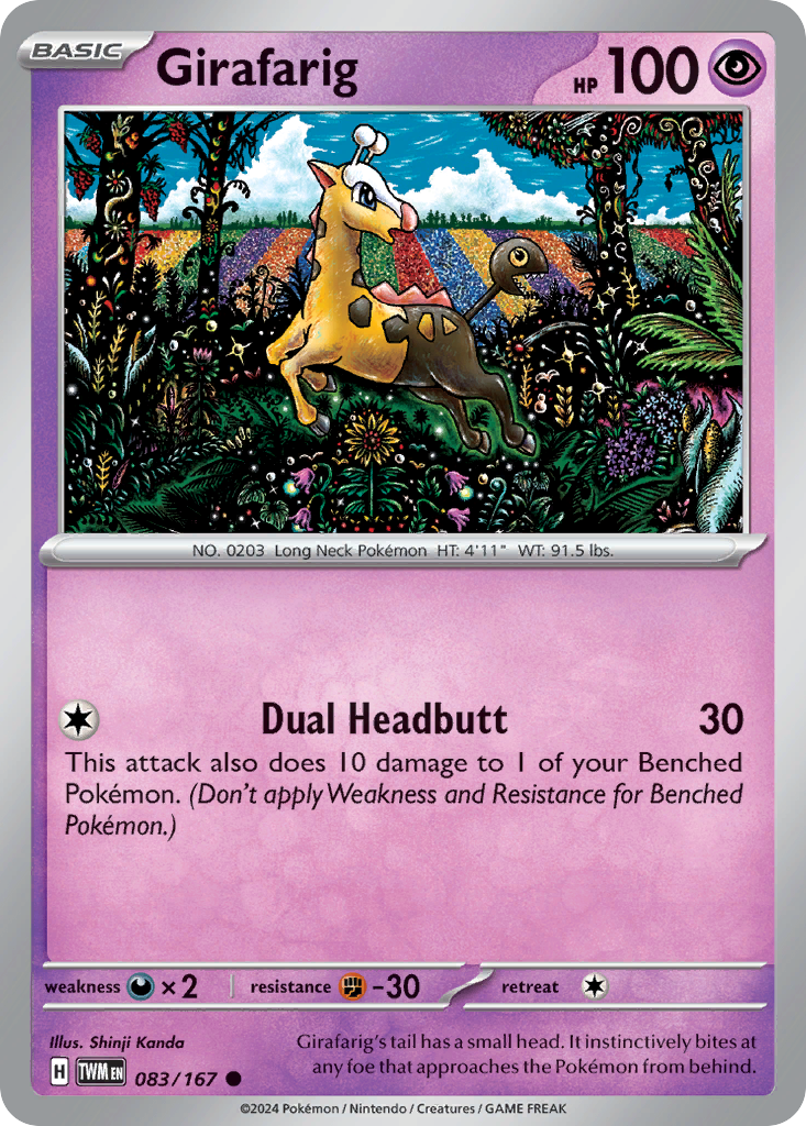 Girafarig - 83/167 - Twilight Masquerade SV6 - Common