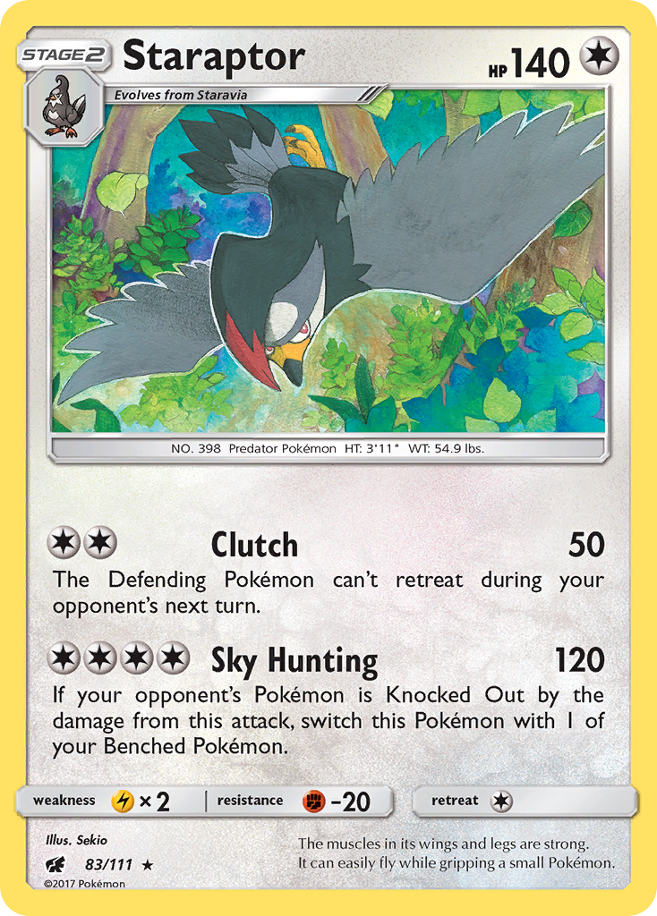 Staraptor - 83/111 - Crimson Invasion SM4 - Rare