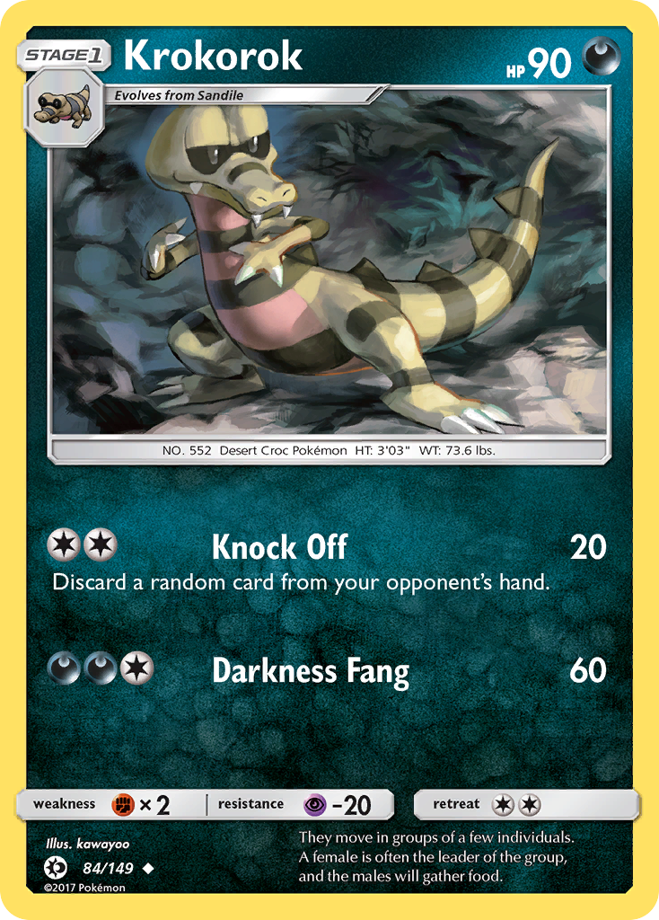 Krokorok - 84/149 - Sun & Moon SM1 - Uncommon