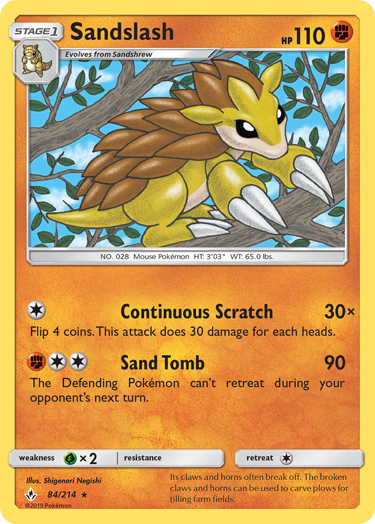 Sandslash - 84/214 - Unbroken Bonds SM10 - Rare