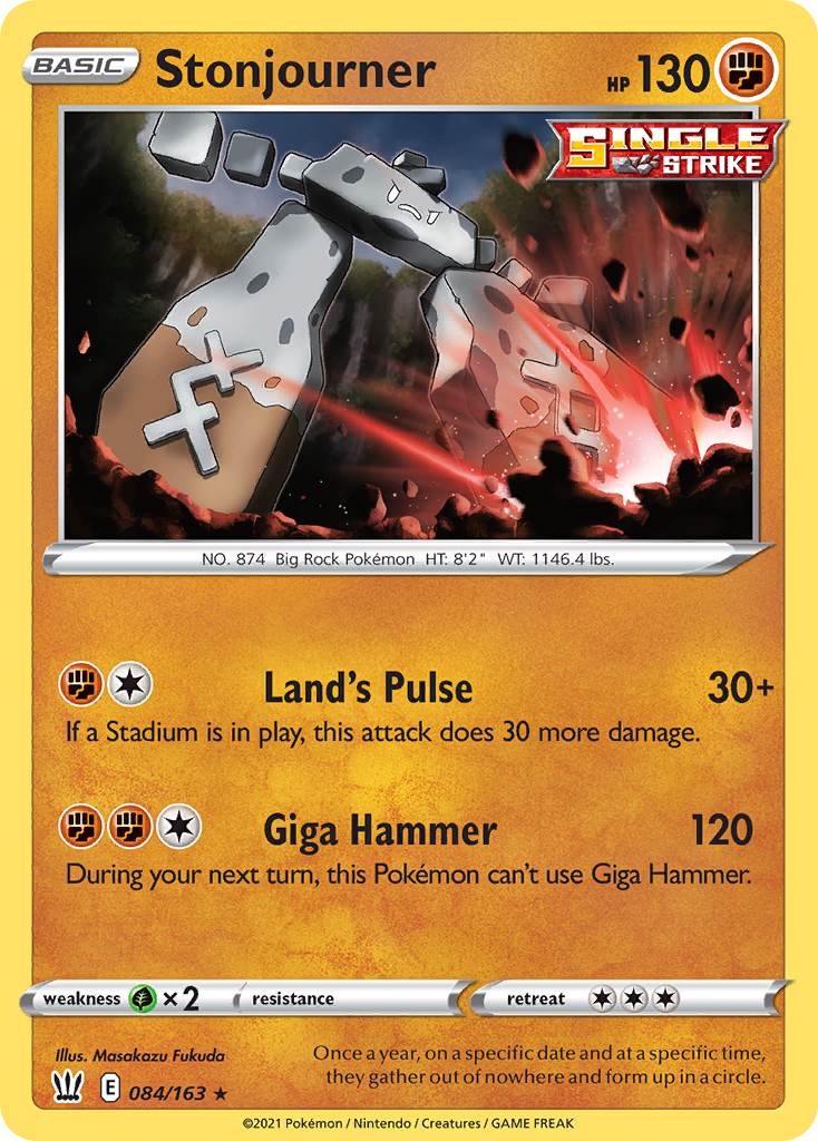 Stonjourner - 84/163 - Battle Styles SWSH5 - Rare