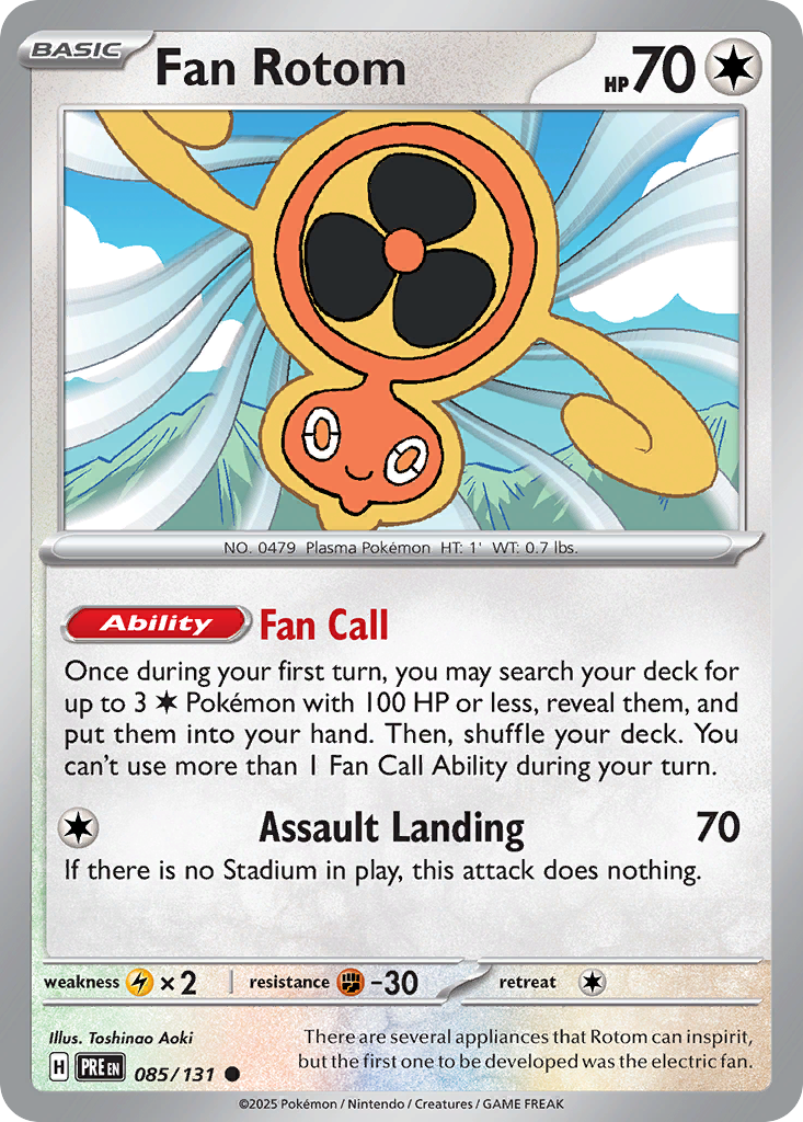 Carta Pokémon Fan Rotom de Prismatic Evolutions #85
