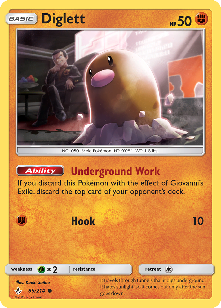 Diglett - 85/214 - Unbroken Bonds SM10 - Common
