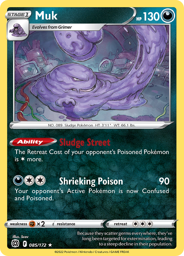 Muk - 85/172 - Brilliant Stars SWSH9 - Rare