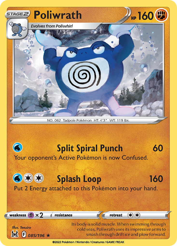Poliwrath - 85/196 - Lost Origin SWSH11 - Rare