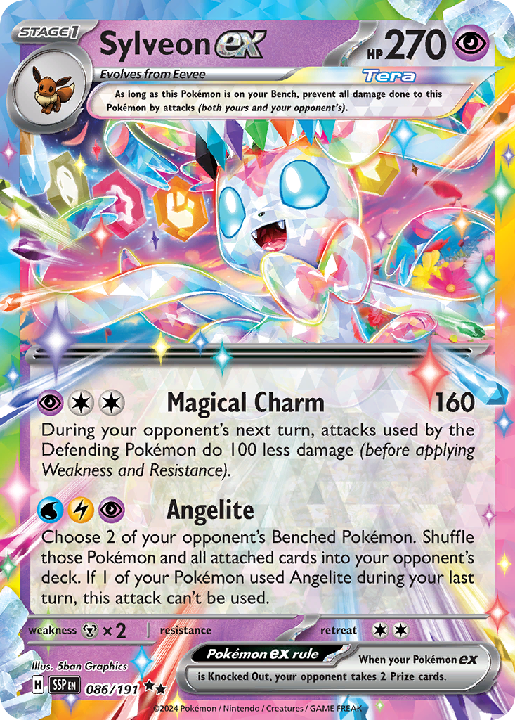 Sylveon ex - 86/191 - Surging Sparks SV8 - Double Rare