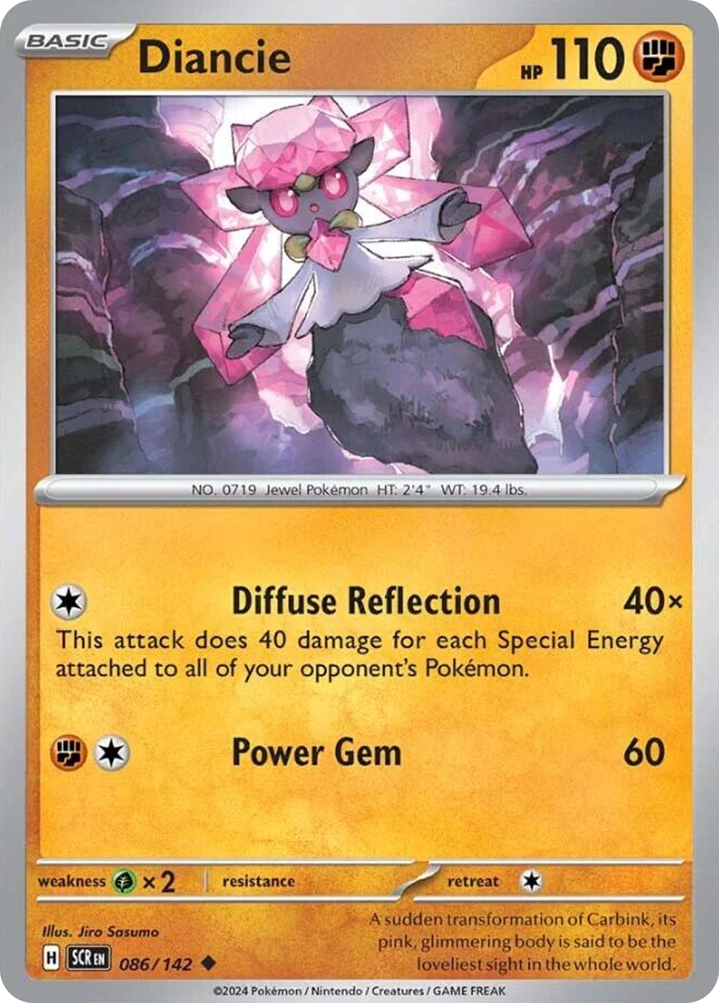 Diancie - 86/142 - Stellar Crown SV7 - Uncommon