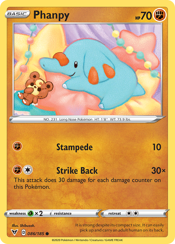 Phanpy - 86/185 - Vivid Voltage SWSH4 - Common
