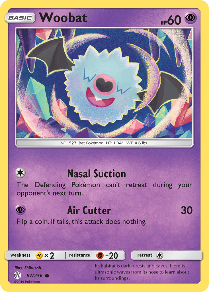 Woobat - 87/236 - Cosmic Eclipse SM12 - Common