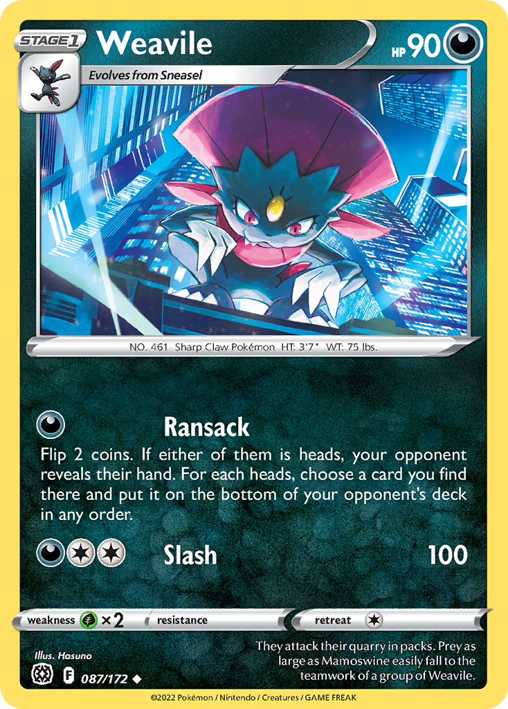 Weavile - 87/172 - Brilliant Stars SWSH9 - Uncommon