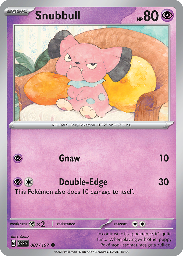 Snubbull - 87/197 - Obsidian Flames SV3 - Common