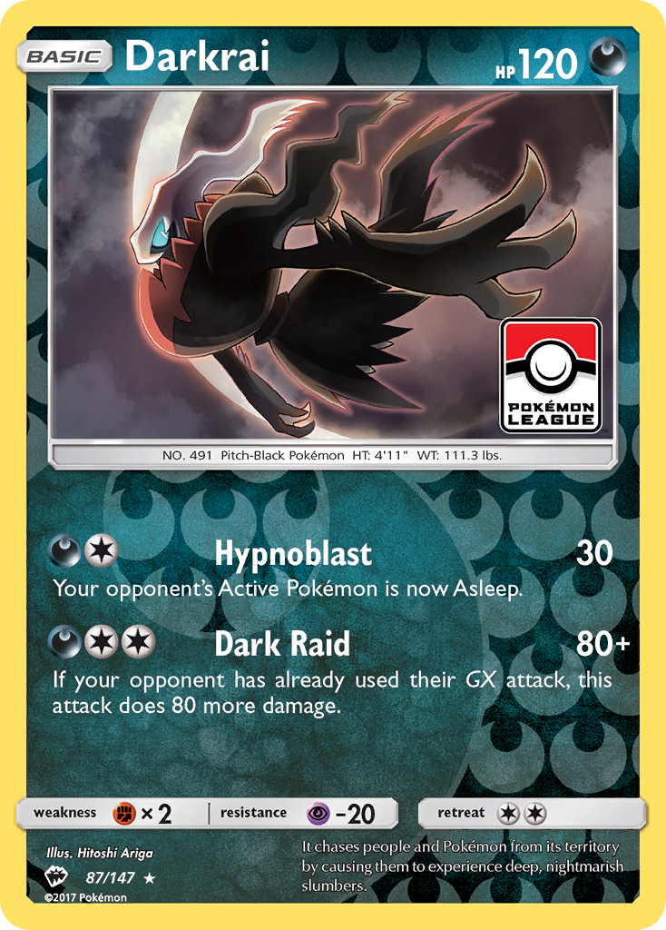 Darkrai - 87/147 - Burning Shadows SM3 - Rare Holo