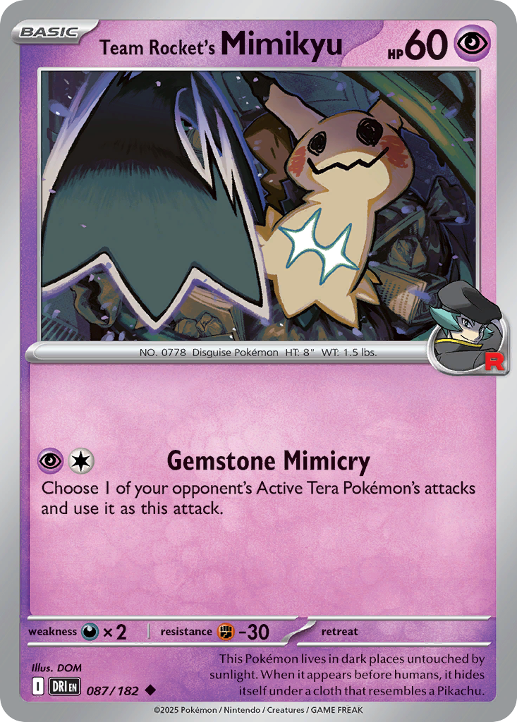 Team Rocket's Mimikyu - 87/182 - Destined Rivals SV10 - Uncommon