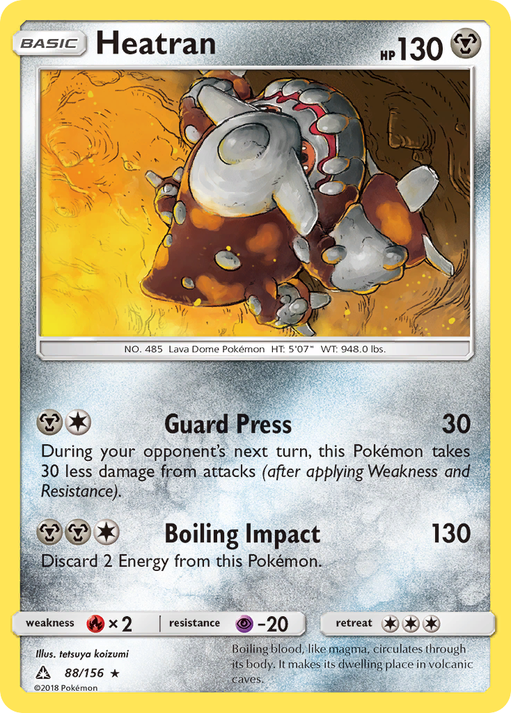Heatran - 88/156 - Ultra Prism SM5 - Rare Holo