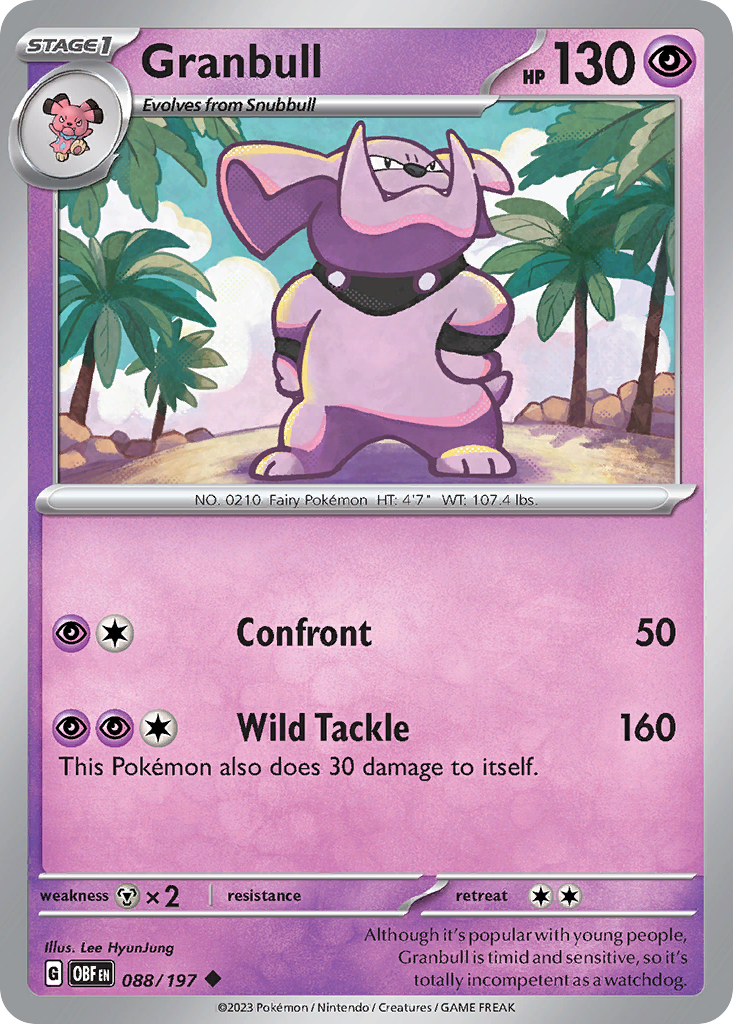 Granbull - 88/197 - Obsidian Flames SV3 - Uncommon