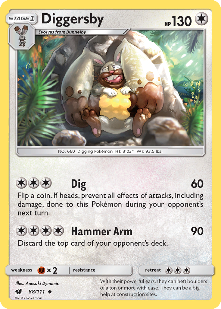 Diggersby - 88/111 - Crimson Invasion SM4 - Uncommon