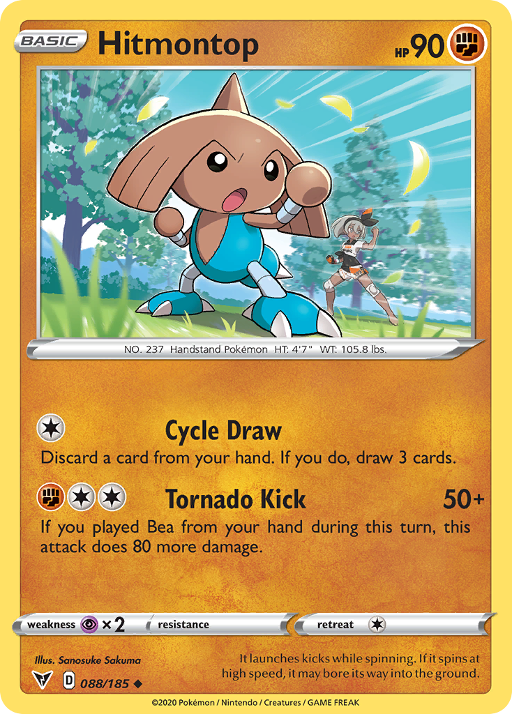 Hitmontop - 88/185 - Vivid Voltage SWSH4 - Uncommon