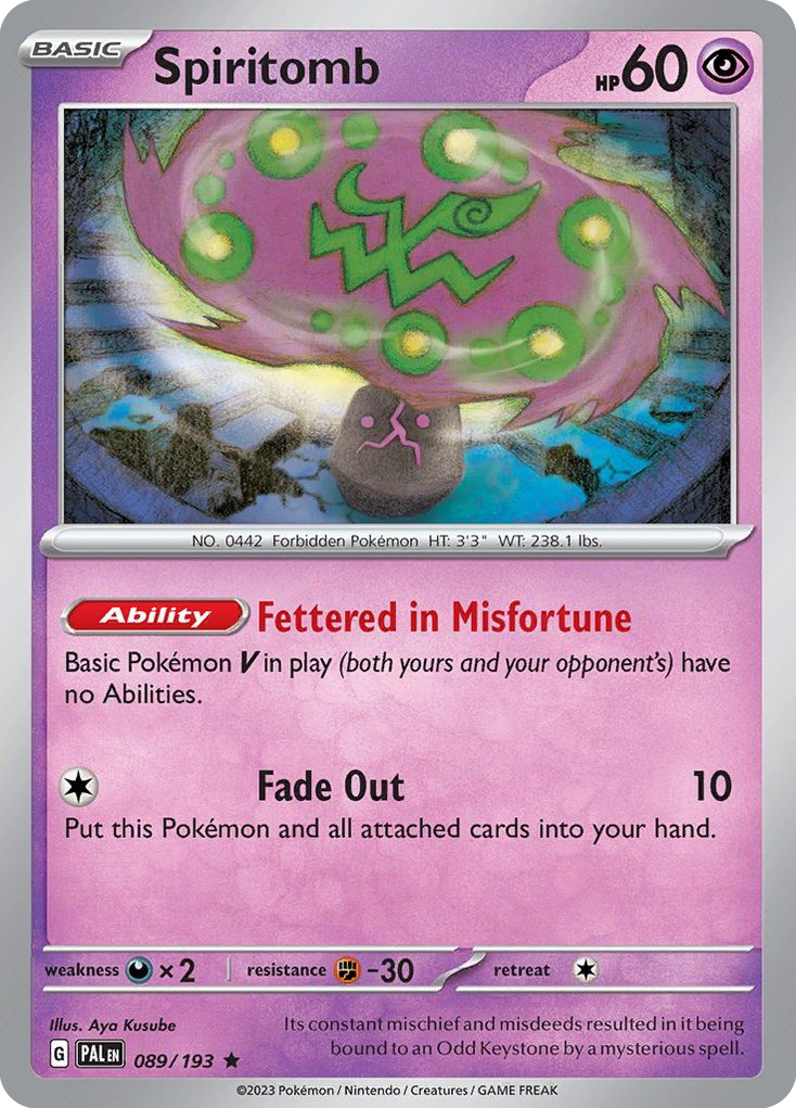 Spiritomb - 89/193 - Paldea Evolved SV2 - Rare