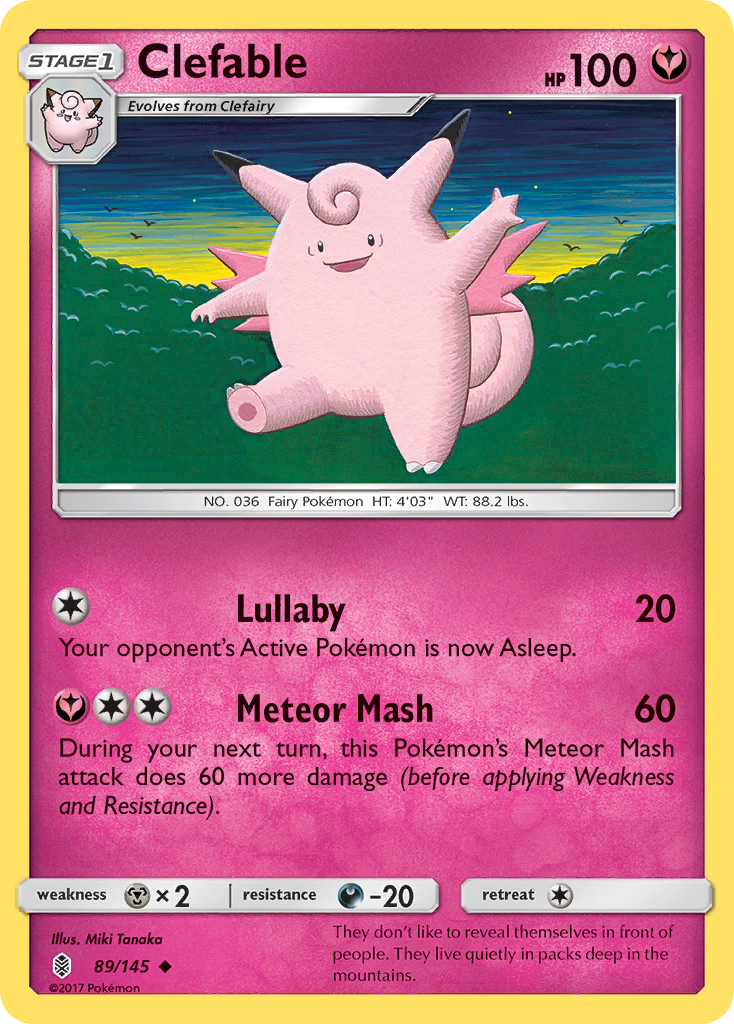 Clefable - 89/145 - Guardians Rising SM2 - Uncommon