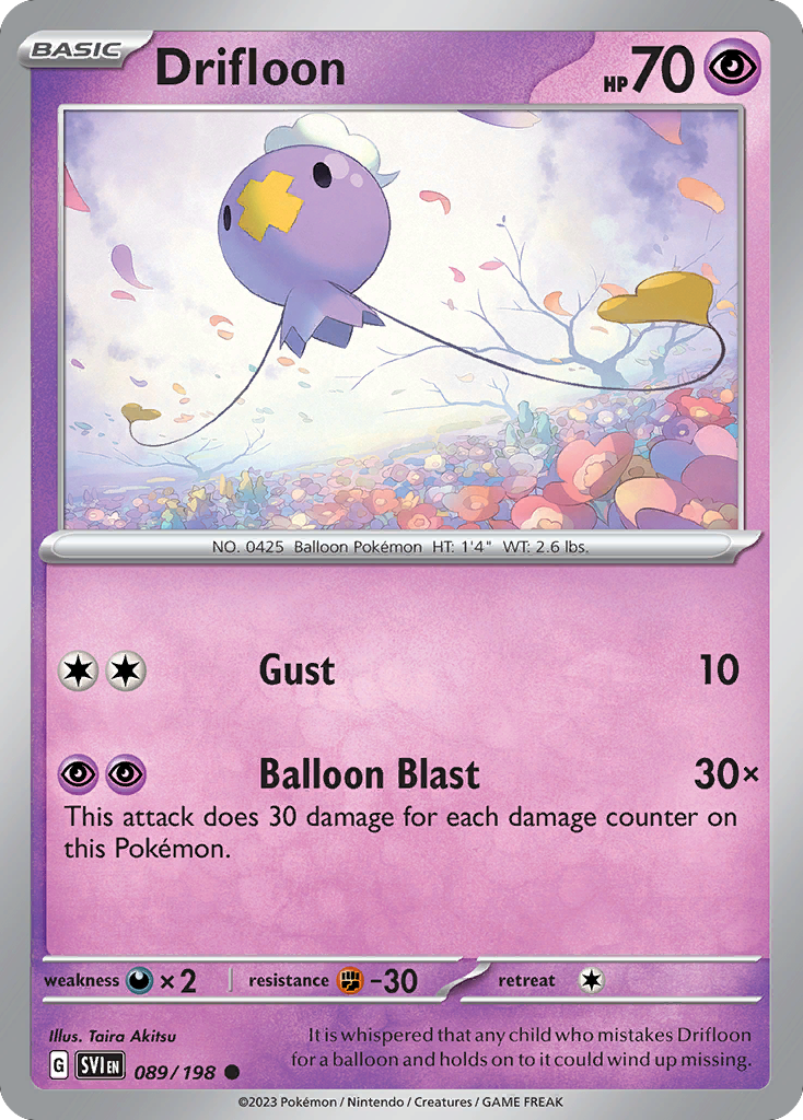 Drifloon - 89/198 - Scarlet & Violet SV1 - Common